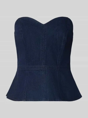 Bluzka bez rękawów z czystej bawełny model 'SWEETHEART BUSTIER' Levi's Ciemnoniebieski