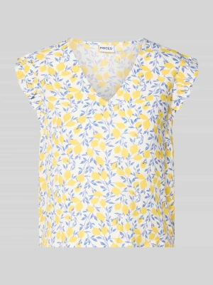 Bluzka bez rękawów z czystej wiskozy, krój regular fit, model 'BARRI' Pieces