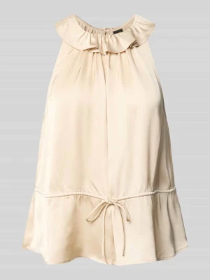 Bluzka bez rękawów z czystej wiskozy, krój regular fit, model 'Igea' Boss Orange