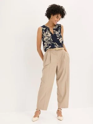 Bluzka bez rękawów z wiskozy bonprix