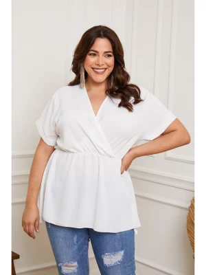 Plus Size Company Bluzka "Bibaz" w kolorze białym rozmiar: 38