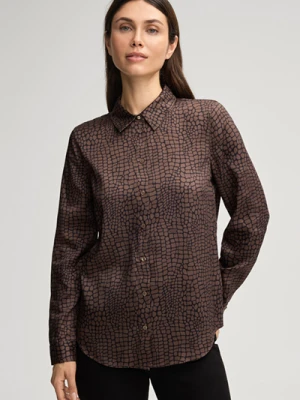 Bluzka Bliss w kolorze brązowym/czarnym ze wzorem Joop