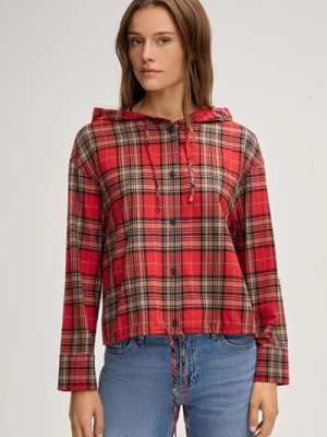 Bluzka Bridget w kolorze czerwono-beżowym w kratkę Joop