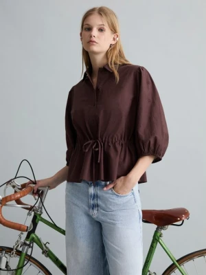 Bluzka broderie anglaise regular Marc O'Polo červená