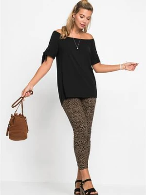 Bluzka Carmen z ozdobnym wiązaniem bonprix