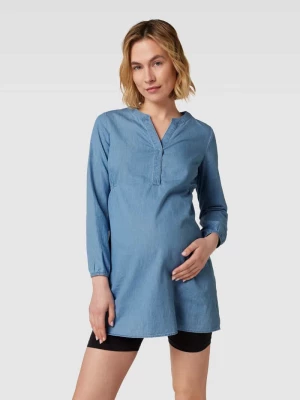 Bluzka ciążowa z bawełny z kołnierzem z lamówką model ‘Lia’ Mamalicious