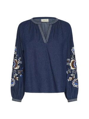 Bluzka Cream niebieski denim