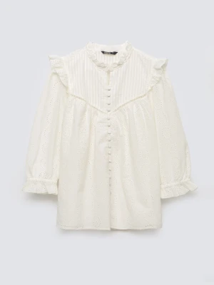 Bluzka damska bawełniana z rękawem 3/4 biała Bohna 100 BIG STAR