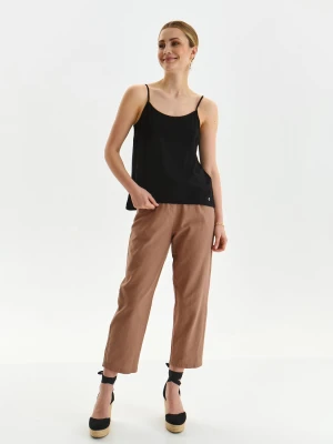 Bluzka damska bluzka bez rękawów czarna - SBW0656CA o luźnym kroju, na ramiączkach - TOP SECRET - Odzieżowy sklep internetowy TOP SECRET