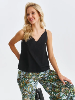 Bluzka damska bluzka bez rękawów czarna - SBW0688CA - TOP SECRET - Odzieżowy sklep internetowy TOP SECRET