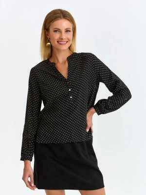 Bluzka damska bluzka długi rękaw czarna - SBD1460CA o luźnym kroju, z długim rękawem - TOP SECRET - Odzieżowy sklep internetowy TOP SECRET