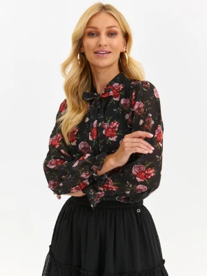 Bluzka damska bluzka długi rękaw czarna - SBD1497CA o luźnym kroju, z długim rękawem - TOP SECRET - Odzieżowy sklep internetowy TOP SECRET