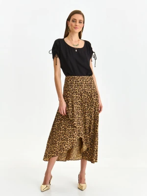 Bluzka damska bluzka krótki rękaw czarna - SBK2896CA o luźnym kroju - TOP SECRET - Odzieżowy sklep internetowy TOP SECRET