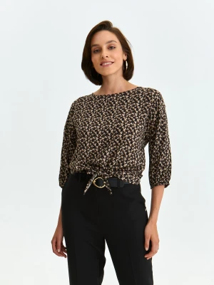 Bluzka damska bluzka krótki rękaw czarna - SBK2911CA z rękawem kimono, o luźnym kroju - TOP SECRET - Odzieżowy sklep internetowy TOP SECRET
