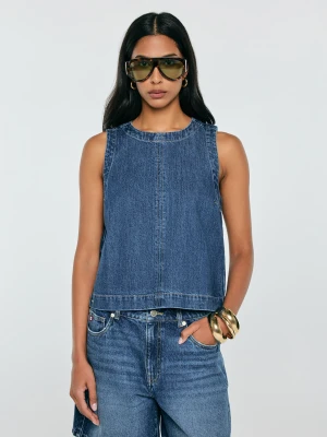 Bluzka damska jeansowa na ramiączkach niebieska Millana 387 BIG STAR