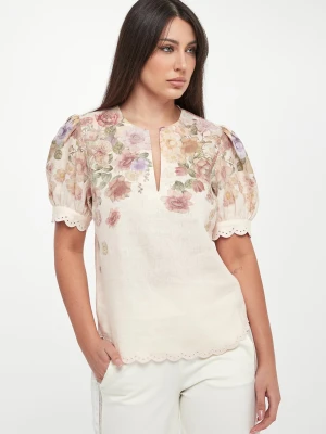 Bluzka damska lniana w kwiaty TWINSET Twinset Milano