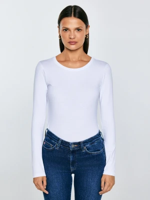 Bluzka damska z długim rękawem biała Classicala 101 BIG STAR