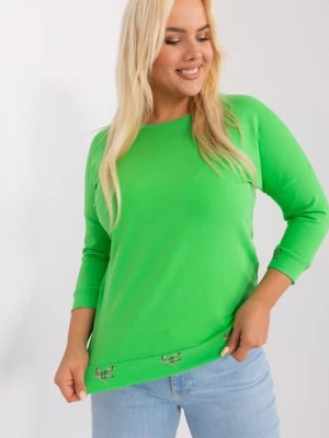Bluzka damska z okrągłym dekoltem jasny zielony RELEVANCE