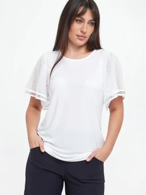 Bluzka damska z tiulowymi rękawami JOSEPH RIBKOFF