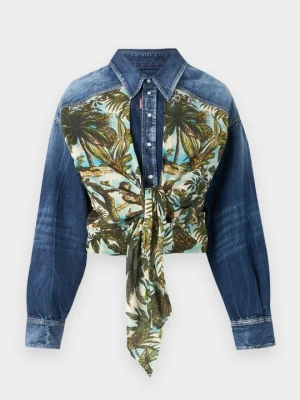 Bluzka Dsquared2 niebieski denim