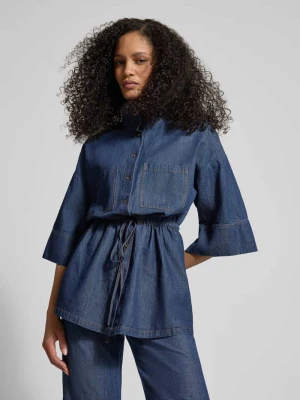 Bluzka dżinsowa ze stójką i sznurowaniem Jake*s Collection