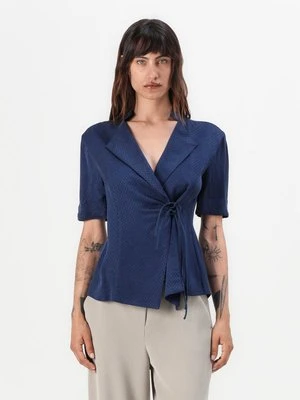 Bluzka Emporio Armani błękit królewski