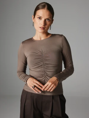 BLUZKA FLORA TAUPE XS - Flawless