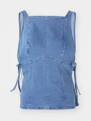 Bluzka Free People jasnoniebieski denim