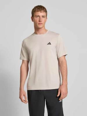 Bluzka funkcyjna z logo i okrągłym dekoltem adidas Training