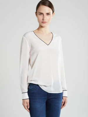 Bluzka Giorgio Armani Jedwab - biały