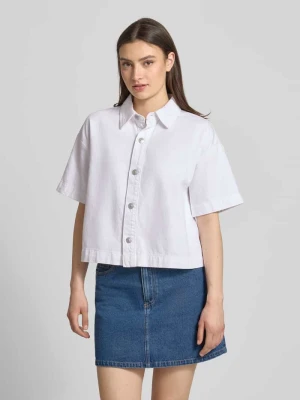 Bluzka jeansowa o kroju loose fit z czystej bawełny model 'SKY' Pieces