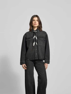 Bluzka jeansowa o kroju oversized z czystej bawełny Anine Bing Czarny