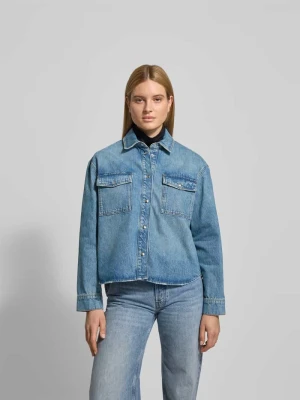 Bluzka jeansowa o kroju regular fit z bawełny Anine Bing Jeansowy niebieski
