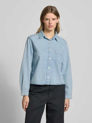 Bluzka jeansowa o kroju regular fit z kieszenią na piersi Marc O'Polo DENIM