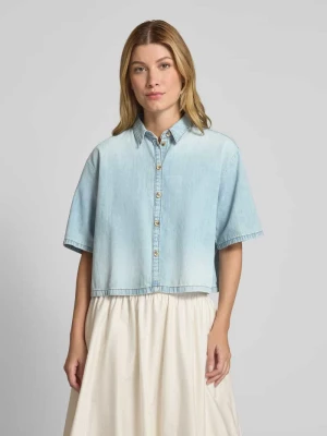 Bluzka jeansowa o kroju regular fit z rękawem o dł. 1/2 Jake*s Casual