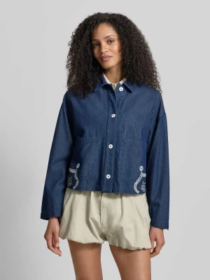 Bluzka jeansowa o kroju relaxed fit z bawełny Jake*s Jeansowy niebieski