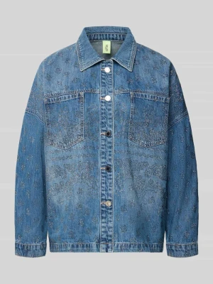 Bluzka jeansowa o kroju relaxed fit z czystej bawełny model 'CAMICIA' Liu Jo Ciemnoniebieski