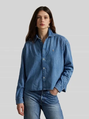 Bluzka jeansowa o kroju relaxed fit z czystej bawełny Polo Ralph Lauren