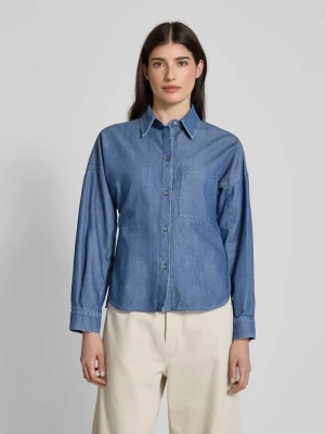 Bluzka jeansowa o kroju relaxed fit z kieszenią na piersi model ‘NETTARE’ Weekend Max Mara