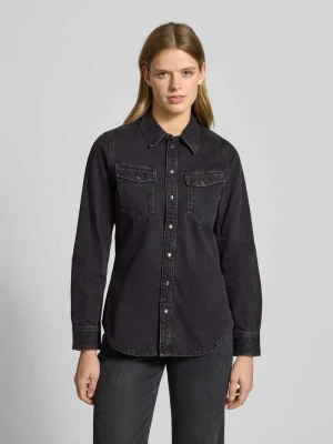 Bluzka jeansowa o kroju slim fit z kieszeniami na piersi G-Star Raw