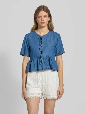 Bluzka jeansowa o pudełkowym kroju z mieszanki bawełny i lyocellu model ‘BEA’ Only