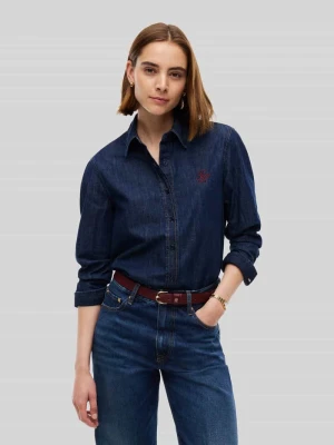 Bluzka jeansowa z czystej bawełny model 'MYF' Tommy Hilfiger Jeansowy niebieski