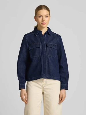 Bluzka jeansowa z kieszeniami na piersi i kołnierzykiem typu kent Stefanel