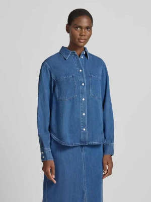 Bluzka jeansowa z kieszeniami na piersi model 'SABEXY' Samsøe Samsøe