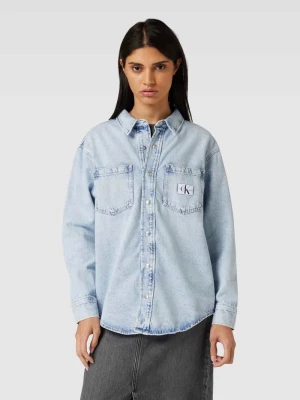 Bluzka jeansowa z listwą z zatrzaskami Calvin Klein Jeans