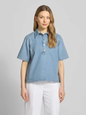 Bluzka jeansowa z listwą z zatrzaskami model 'Abina' My Essential Wardrobe