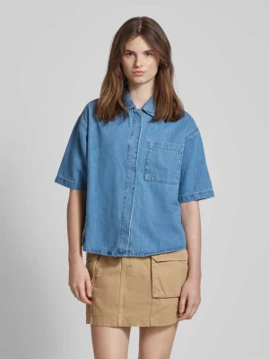 Bluzka jeansowa z wykładanym kołnierzem model ‘ELINE’ Noisy May