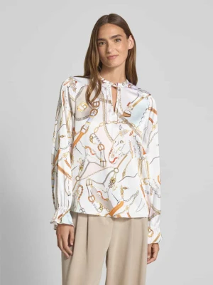 Bluzka jedwabna o kroju regular fit z dodatkiem streczu HERZENS