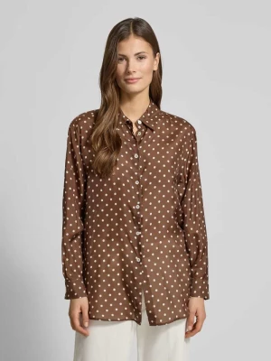 Bluzka jedwabna o kroju regular fit z listwą guzikową model ‘Sangio’ Marella