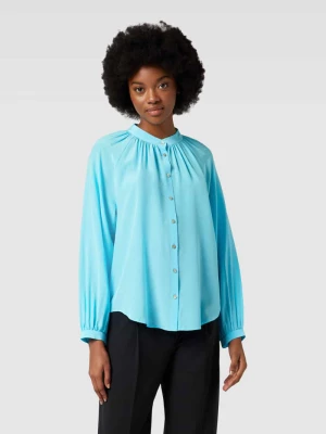 Bluzka jedwabna w jednolitym kolorze model ‘Birteton’ tonno & panna